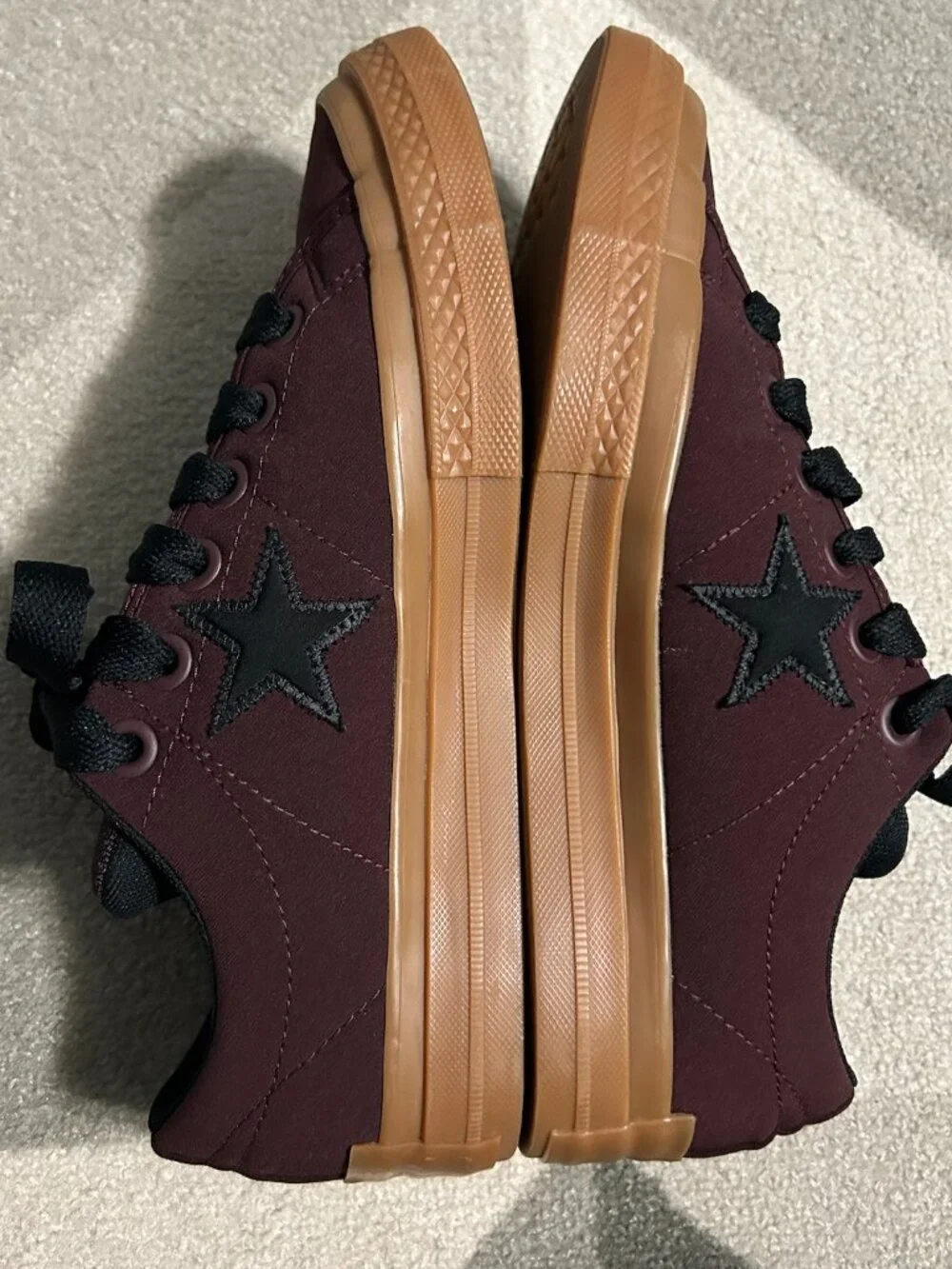 Converse One Star Puffed Bloodstone/Black/Gum Skate Sneaker Men's 9/Women's 10.5